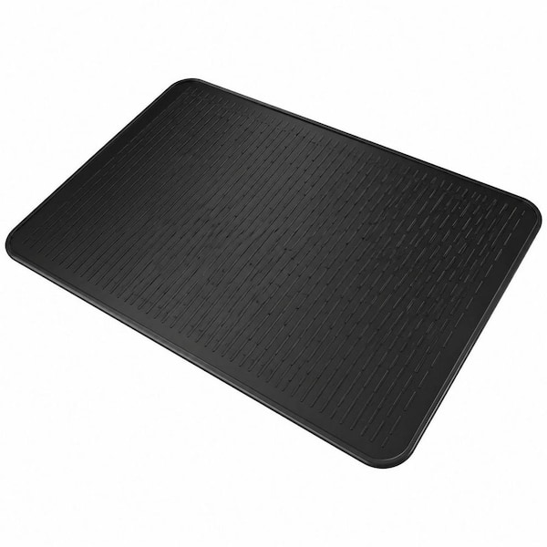 30 x 21 Inch Silicone Black Glass Top Stove Cover with Raised Ridges for Electric Cooktop Protection and Drying Mat