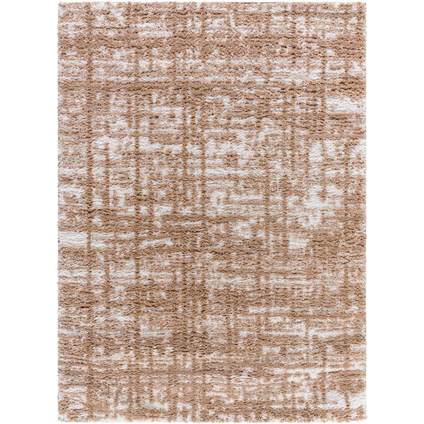 Sacramento Shag Brown 5 ft. x 7 ft. Modern Indoor Area Rug