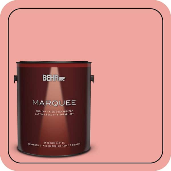 BEHR MARQUEE 1 gal. #160B-4 Modestly Peach Matte Interior Paint & Primer