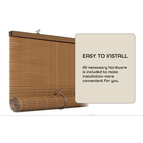Achim Cordless Veranda 0.25-in Slat Width 30-in x 72-in Cordless Brown Vinyl Room Darkening Horizontal Blinds Achim Cordless Veranda 0.25-in Slat Width 30-in x 72-in Cordless Brown Vinyl Room Darkening Horizontal Blinds
