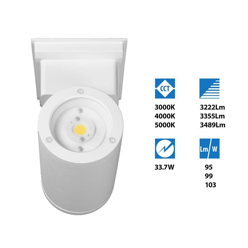 White Matte Cylinder LED Outdoor Wall Light