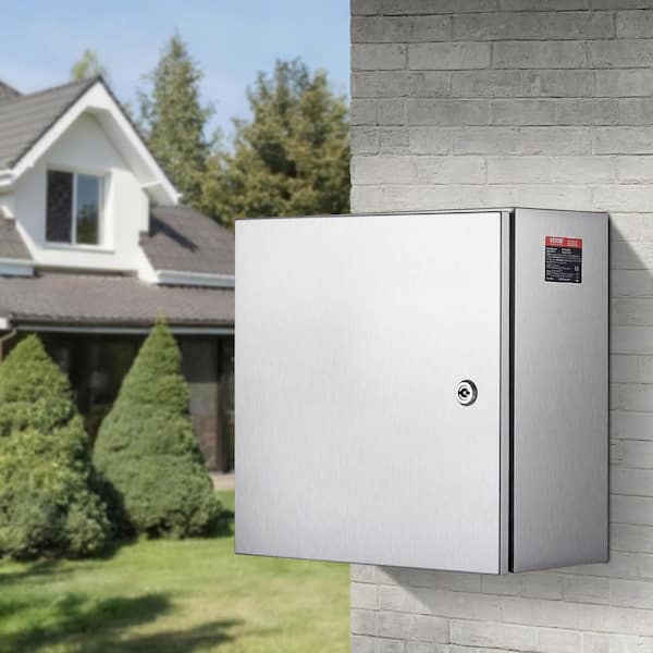 1152 cu. in. Electrical Enclosure Box 12 x 12 x 8 in. NENA 4X IP66 Wall Mount Junction Outlet Box Stainless Steel