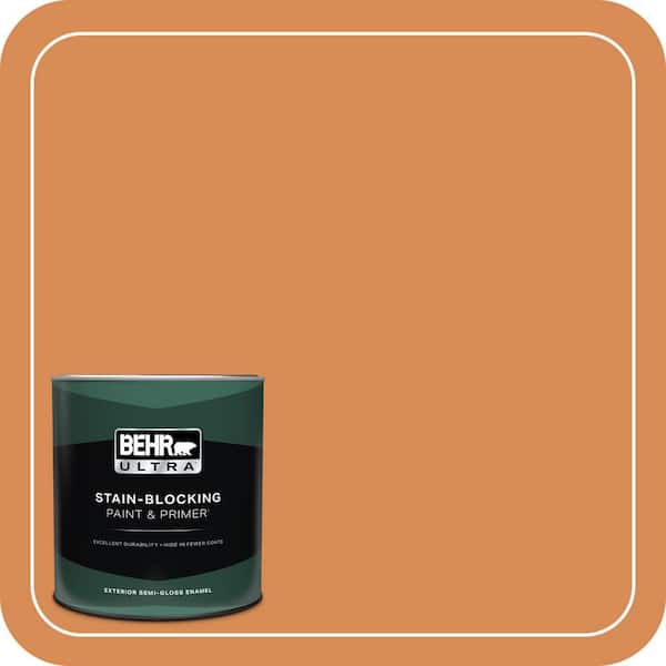 BEHR ULTRA 1 qt. #260D-5 Amber Wave Semi-Gloss Enamel Exterior Paint & Primer