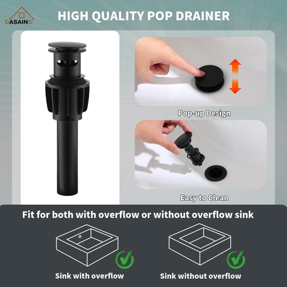 Matte Black Stainless Steel Touchless Bathroom Sink Faucet