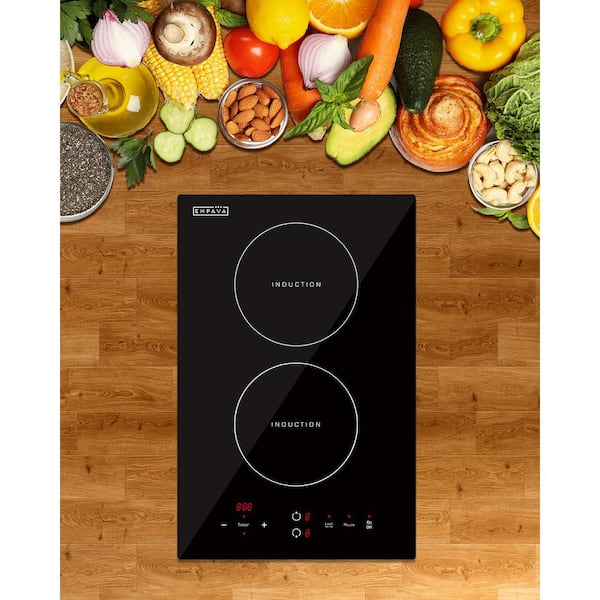 12 in. Electric Modular Induction Cooktop Smooth Surface in Black with 2 Elements