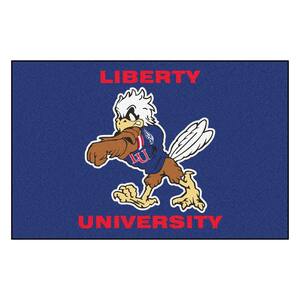 NCAA Liberty University Sparky Logo Blue 2 ft. x 3 ft. Area Rug