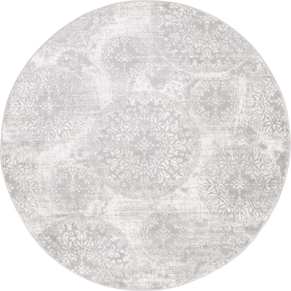 Sofia Grand Light Gray 7 ft. x 7 ft. Area Rug