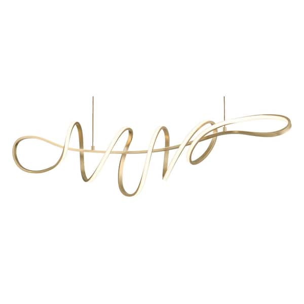Astor 1-Light Integrated LED Soft Gold Statement Island Chandelier for Living Room