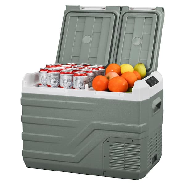 Alpicool 33 Qt. 12-Volt Car Refrigerator Dual Zone Car Fridge Freezer Electric Cooler Portable Fridge with Independent Control