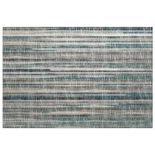 Dream Shag Premium Machine Washable Abstract ADS31 Peacock 3 ft. x 4 ft. Area Rug