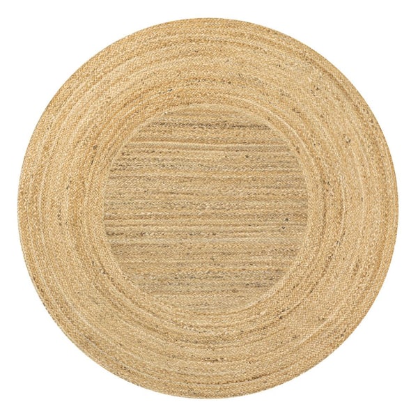 Harmony Boho Jute Circle Natural 4 ft. Round Area Rug