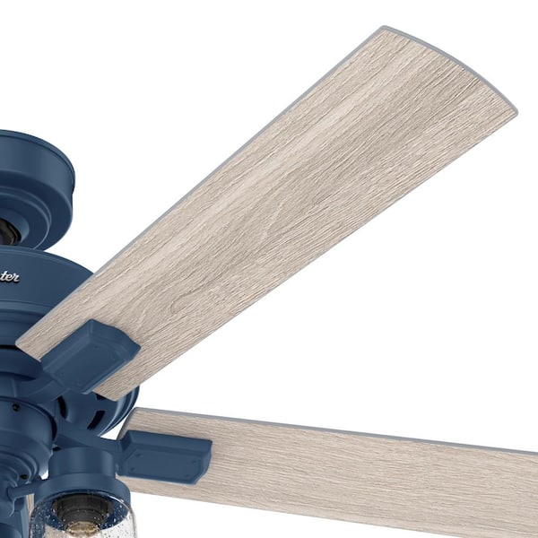 Hunter Hartland 52 in. LED Indoor Indigo Blue Ceiling Fan with