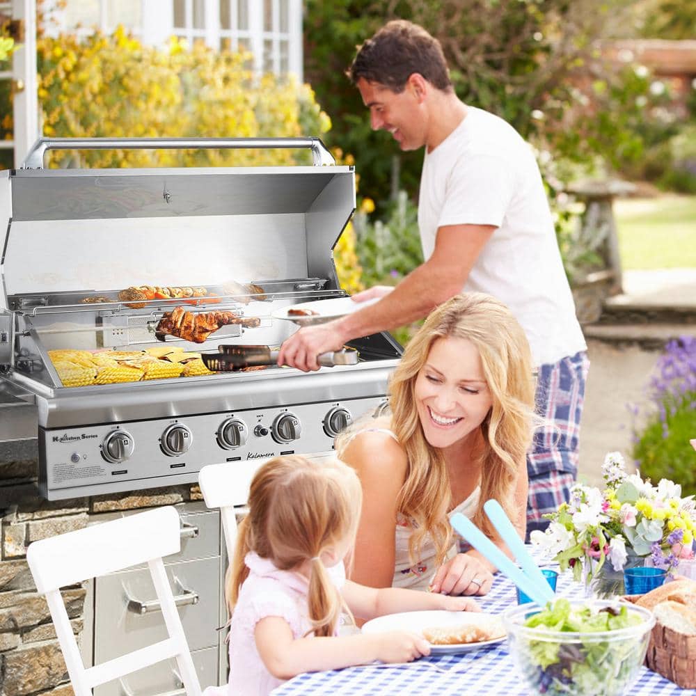 Kalamera 6-Burner Stainless Steel Built-In Gas Grill