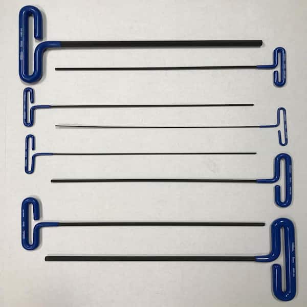 Cushion Grip Hex T-Key Allen Wrench - 8-Pieces Set Metric MM Sizes 2-10 (15 in. Shaft)