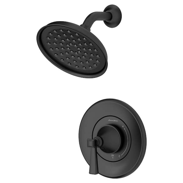 Rumson 4 in. Centerset Bathroom Faucet and Single-Handle 1-Spray Shower Faucet in Matte Black (Valve Included)