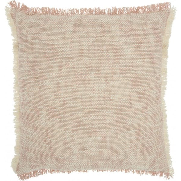 HomeRoots Jordan Blush Abstract Cotton 20 in. X 20 in. Throw Pillow