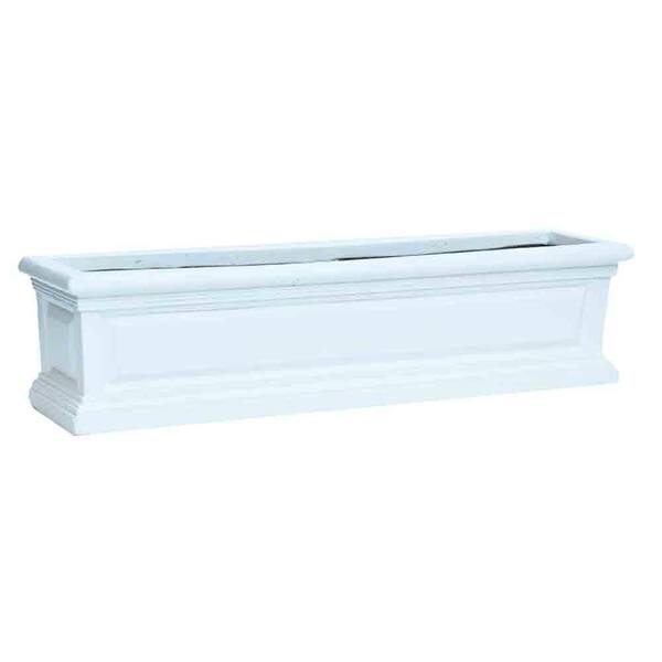 MPG 30 in. L White Composite Panel Window Box with Brackets