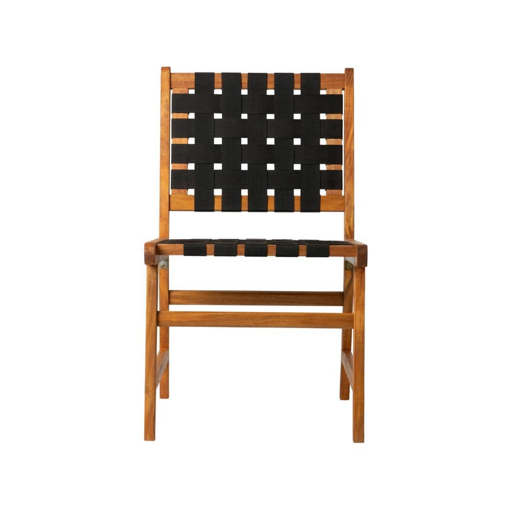 Sava Teak-Toned Acacia Wood Armless Dining Chair