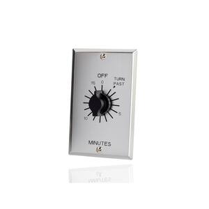 In-Wall Spring Wound 15-Minute Indoor Commercial Grade Mechanical Interval Timer Switch