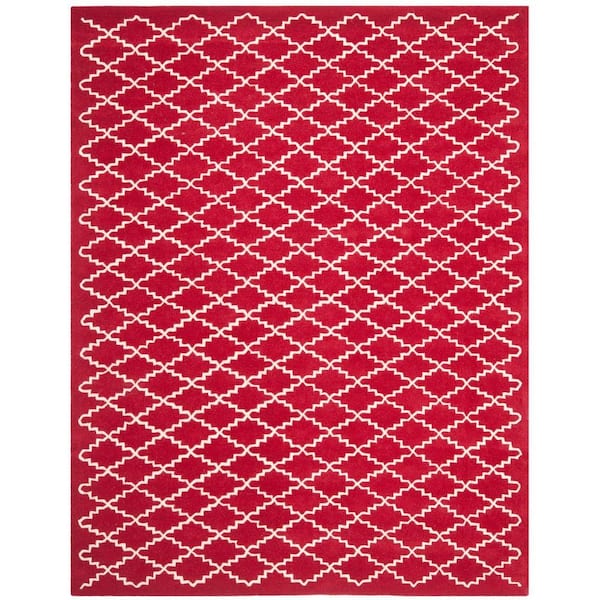 SAFAVIEH Chatham Red/Ivory 8 ft. x 10 ft. Area Rug