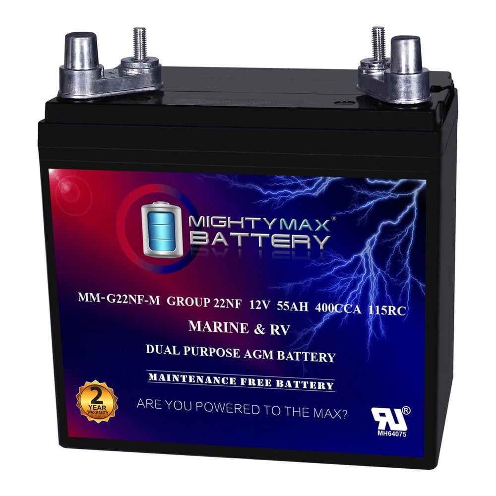 まい MIGHTY MAX BATTERY ML55-12MAR 12-Volt 55Ah Replacement Battery