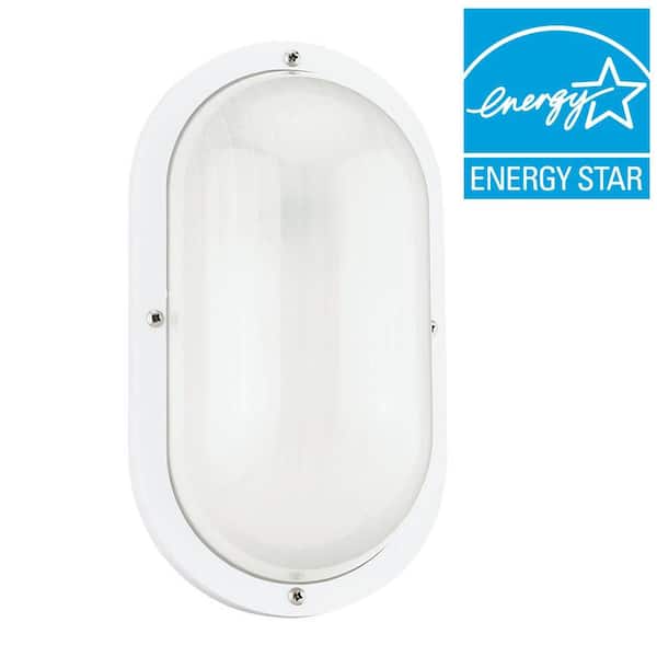Generation Lighting Bayside 1-Light Outdoor White Wall and Ceiling Fixture