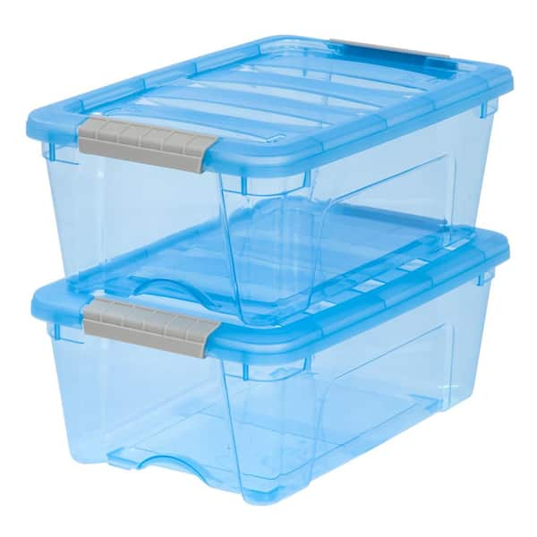  IRIS USA 6Pack 12qt Stackable Plastic Storage Bins