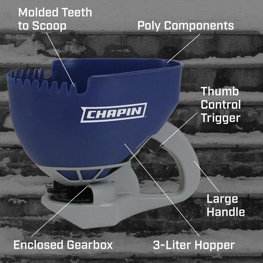 Chapin Blue Plastic Hand Crank Ice Melt Spreader