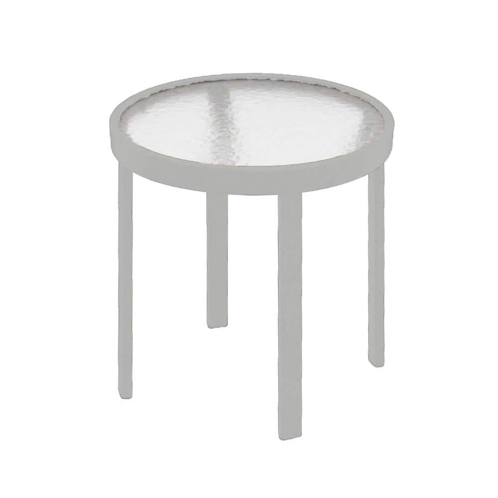 Marco Island 18 In White Acrylic Top Commercial Metal Outdoor Patio   Outdoor Side Tables P18a W 64 1000 