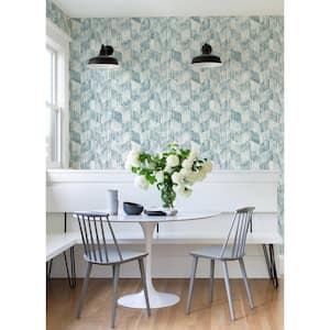 Demi Teal Distressed Wallpaper Sample