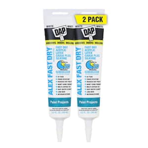 Alex 5.5 oz. Fast Dry White Acrylic Latex Plus Silicone Caulk (2-Pack)