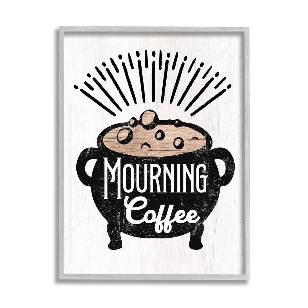 Mourning Coffee Cauldron by Lil' Rue 1-Piece Framed Graphic Print Food Poster Art Print 20 in. x 16 in. price history on PriceWatchPro