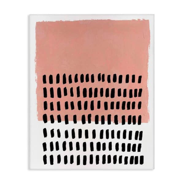 Stupell Industries Pink Dotted Pattern by Michael Willett Unframed Abstract Graphic Art Print 40 in. x 30 in.