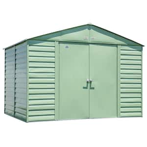 Select 10 ft. W x 8 ft. D Sage Green Metal Shed (74 sq. ft.)