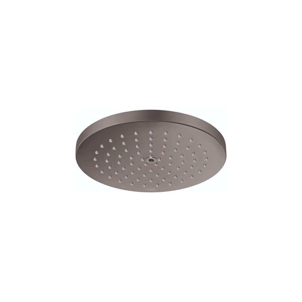 Hansgrohe Raindance S 1-Spray Patterns 2.5 GPM 7 in. Fixed Shower Head in Brushed Black Chrome