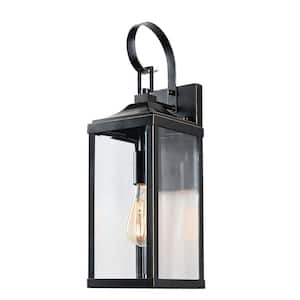 1-Light Imperial Black Outdoor Wall Lantern Sconce