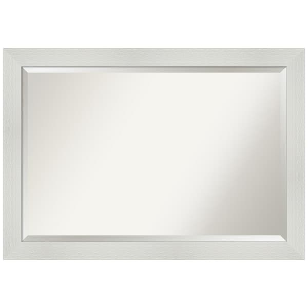 Amanti Art Mosaic White 40.5 in. H x 28.5 in. W Framed Wall Mirror