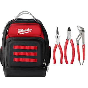 15 in. Ultimate Jobsite Backpack with 3-Piece Pliers Kit