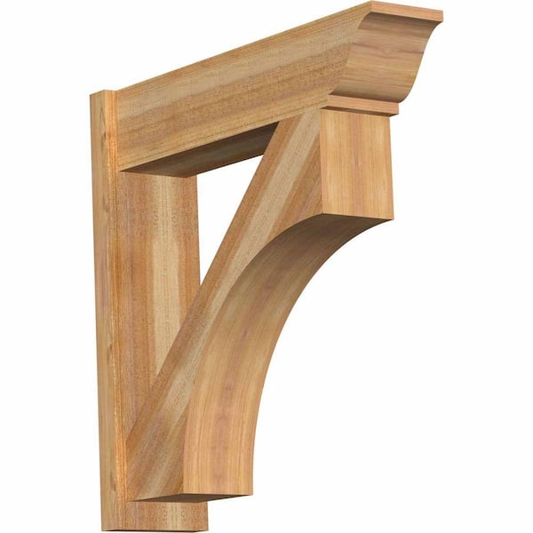 Ekena Millwork 8 in. x 32 in. x 32 in. Western Red Cedar Westlake Traditional Rough Sawn Outlooker