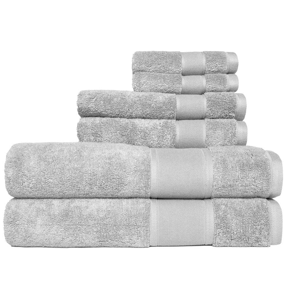 Eurow Microfiber Bath Towels, Gray, 2 Pack