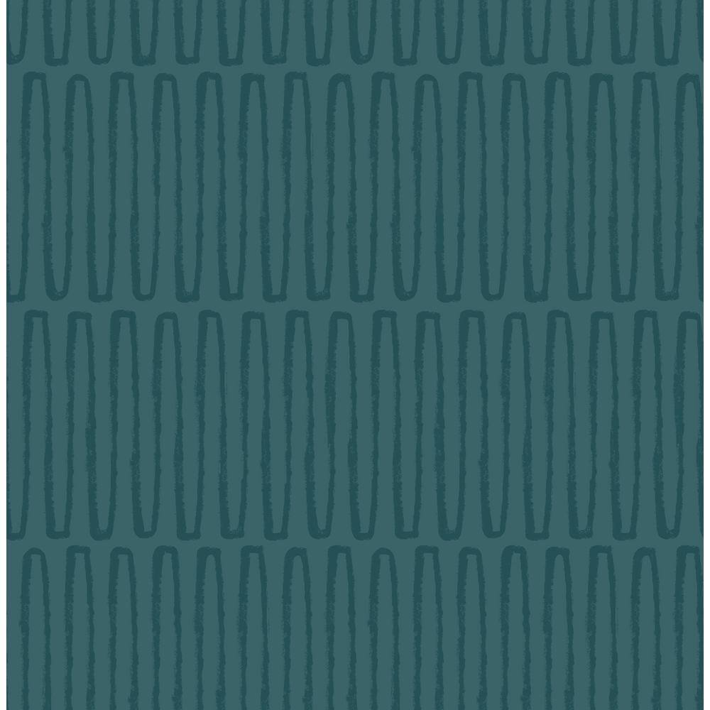 Lars Teal Retro Wave Paper Glossy Non-Pasted Wallpaper Roll price history on PriceWatchPro