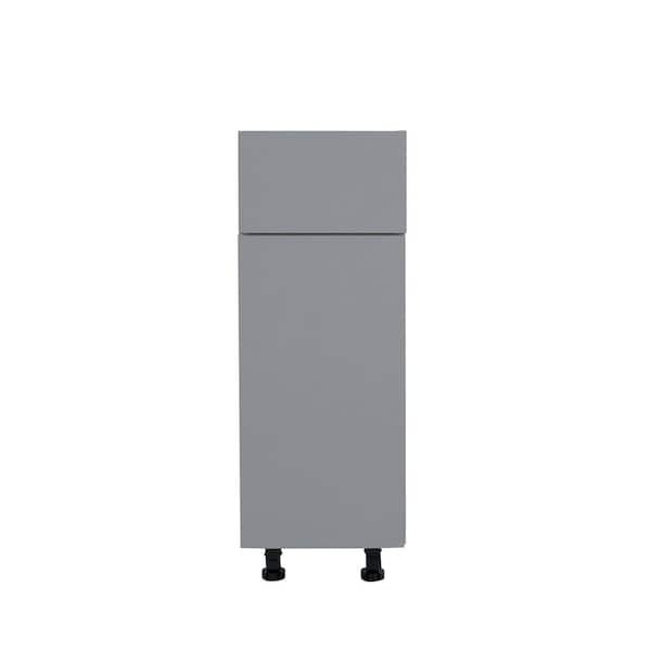 Cambridge Radiance 21 in. W x 24 in. D x 34.50 in. H Ready to Assemble Slab Base Kitchen Cabinet in Matte Grey
