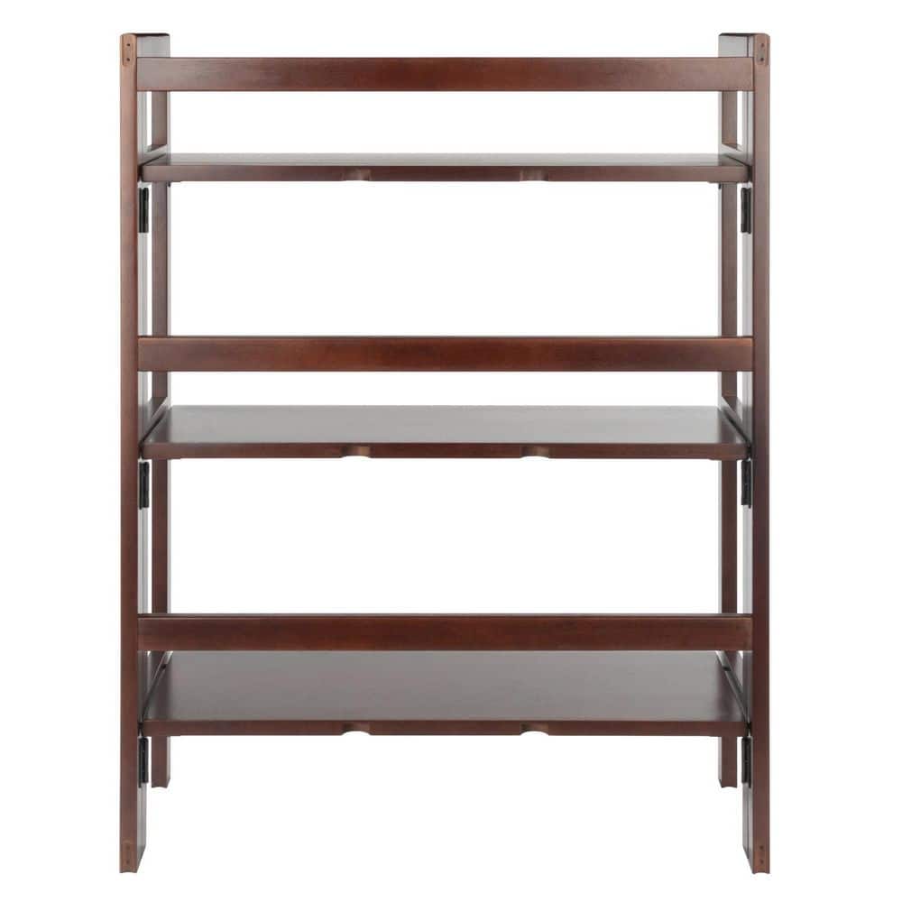 Walnut 3-Tier Stackable Solid Wood Floating Shelf