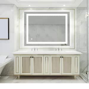 32 in. W x 24 in. H Rectangular Frameless High Lumen,Dimmable Touch,Wall Anti-Fog LED Bathroom Vanity Mirror with Light