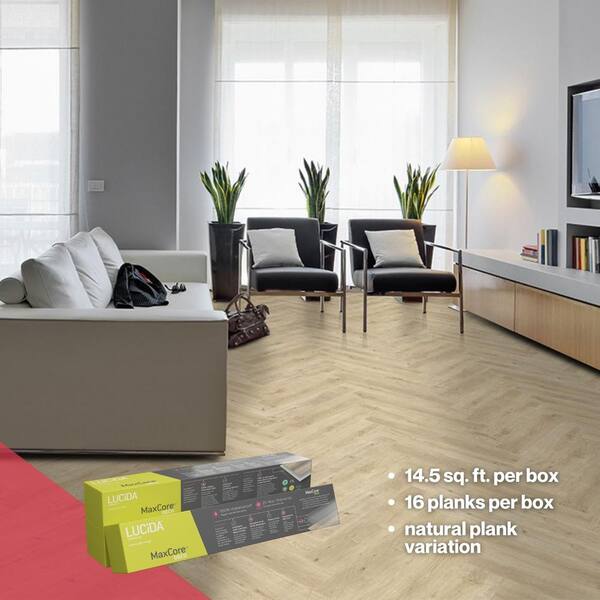 Lucida USA (Sample) Maxcore Andesite Gray Wood Look 22-mil Interlocking Luxury Vinyl Plank