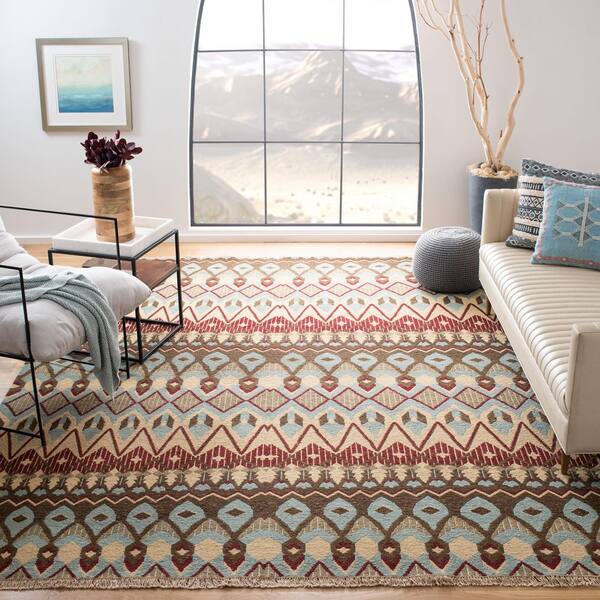 Sumak 6 x 9 Multi Tribal Area Rug