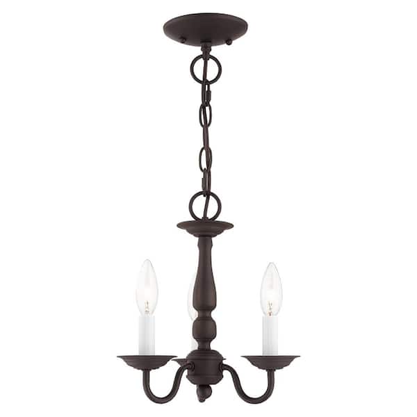 Livex Lighting 3-Light Bronze Chandelier