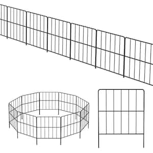 47 ft. L x 16.5 in. H Garden Fence, No Dig Rustproof Metal Wire Fencing, 45 Square Panels