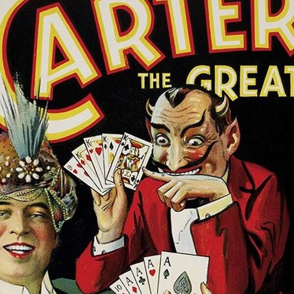 HomeRoots Market Vintage 1922-Carter Vintage Magic Poster Wooden