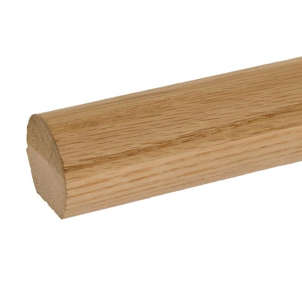 EVERMARK 12 in. 6040 Unfinished Red Oak Wood Wall Handrail